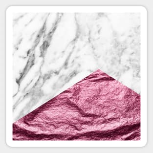 Magenta rose gold marble Sticker